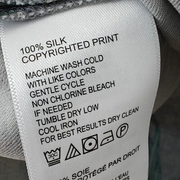 Tommy Bahama Silk Hawaiian Shirt Mens Size Large Floral Palm Leaves Beach Aloha - Picture 6 of 7